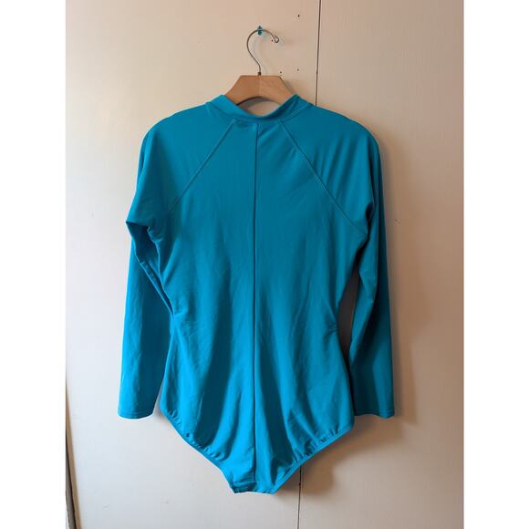 Kona Sol Blue Long Sleeve Swimsuit - Picture 4 of 13